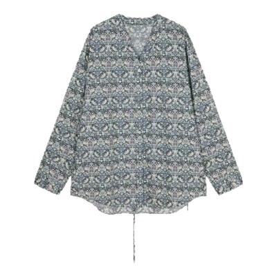 【现货】Nothing Written Narchi提花衬衫宽松系带叠穿衬衣女上衣