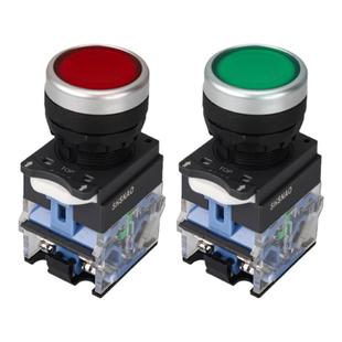 森奥LA38/39-11按钮旋钮开关自锁自复位圆形紧急停止开关22MM开孔