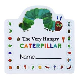 好饿的毛毛虫积分卡儿童奖励教师打孔记分卡片课堂游戏互动幼儿园