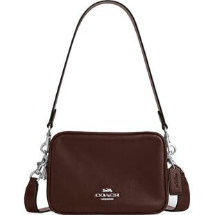 【新品】COACH/蔻驰奥莱女士粉色老花CAREY小号斜挎包单肩包通勤