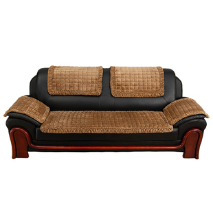 办公室沙发垫四季通用毛绒直排皮沙发垫防滑真皮沙发专用垫子加厚