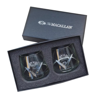 英国麦卡伦Macallan单一麦芽威士忌杯品鉴玻璃杯礼盒双杯洋酒酒具