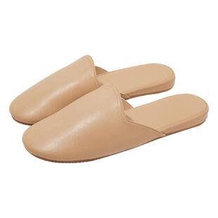 包头PU可折叠软弹皮拖鞋女美容院情侣居家室内更衣室便携防滑拖鞋