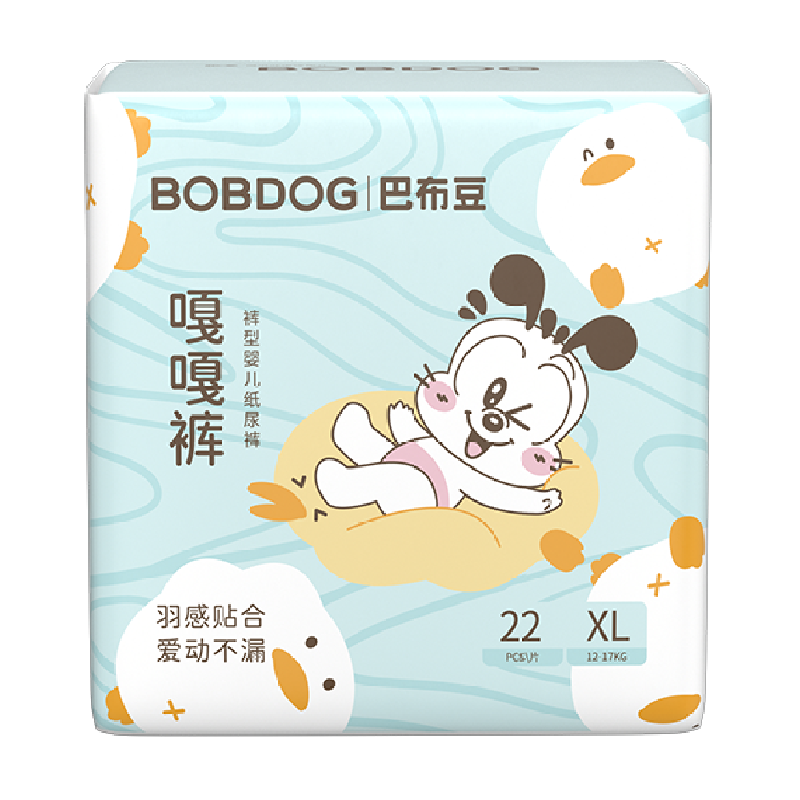 巴布豆嘎嘎裤拉拉裤透气防漏大吸量LXLXXL3XL婴儿尿不湿