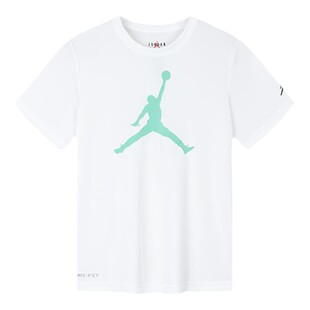 Jordan儿童短袖T恤夏季新款童装男童篮球透气运动上衣白JD2422067