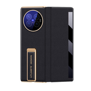 适用于vivoXFold6手机壳新款腕带金属支架xfold6典藏版智能视窗翻盖皮套xfold6双边全包防摔精孔镜头商务高级