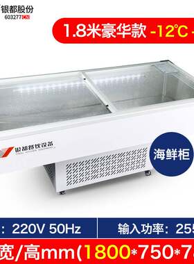 银都海鲜柜 铜管不锈钢冷藏柜 冰柜饮料展示柜冷冻保鲜