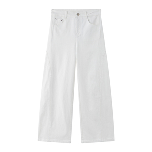 【素写朝夕】CHICJOJO白色牛仔裤女26春新款宽松休闲百搭香蕉裤