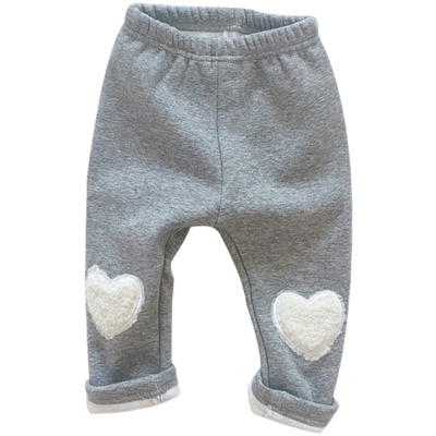 爱心薄绒宝宝护膝打底裤春秋款