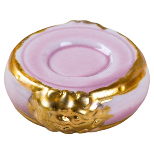 创意鼓形描金转转底座yoyo酱系列配件托盘陶瓷转转乐加轴承小摆件