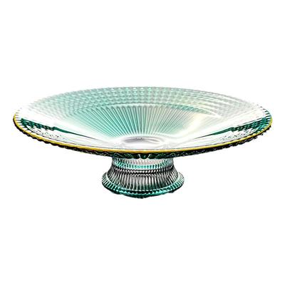 水晶玻璃高脚糖果茶点盘商用