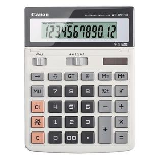 正品佳能WS-1200H计算器彩色可爱高颜值高档办公室用计算器大号大屏大按键太阳能静音财管财务会计专用计算机