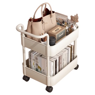 书包置物架桌下桌面书架多层收纳可移动办公室神器学生儿童小推车