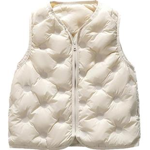 雅鹿儿童羽绒马甲男童女童宝宝学生羽绒背心轻薄款羽绒服内胆内穿