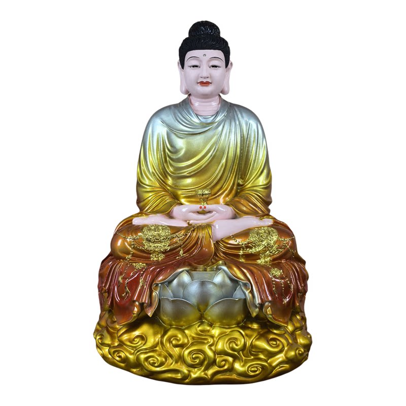 药师佛如来佛祖三尊树脂佛像