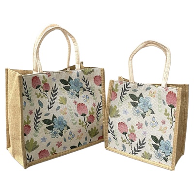 麻布手提袋托特包外出大容量手拎