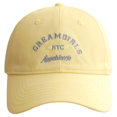 林小橘韩系简约字母刺绣软顶帽子