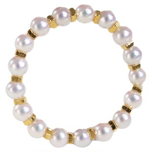 招财碎金子戒指极细2mm珍珠戒指小珠天然淡水珍珠戒指女款S925银