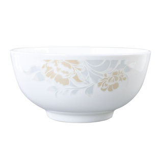 中式饭碗6个装家用骨瓷面碗小汤碗景德镇白色创意陶瓷大号米饭碗