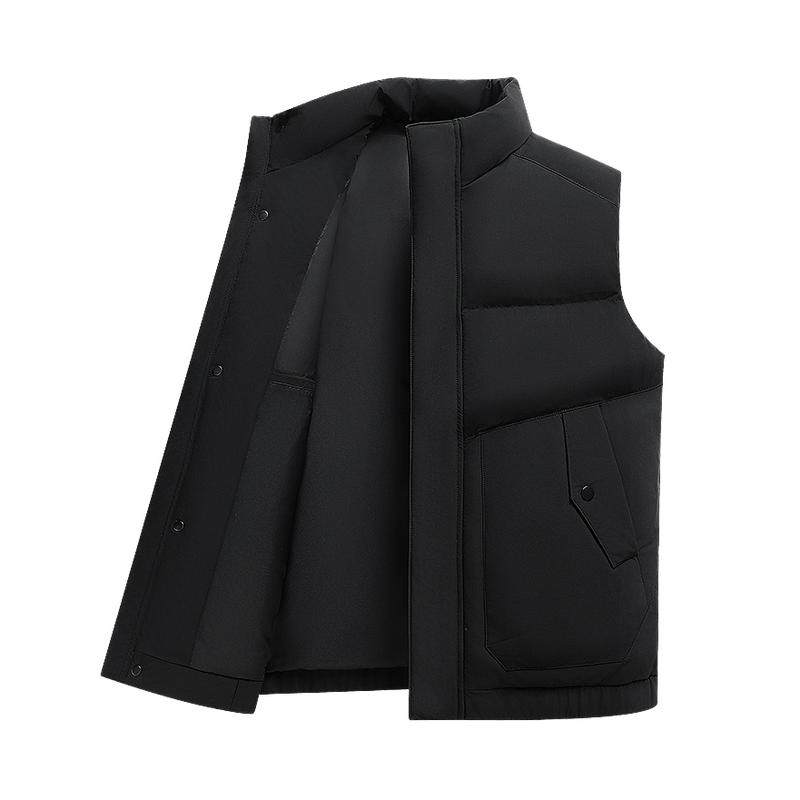 雪中飞羽绒马甲背心立领