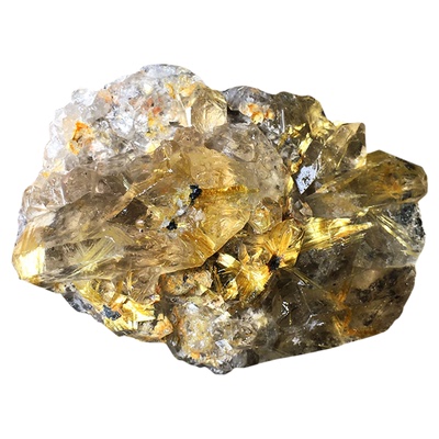 天然钛晶原石发晶板钛顺发水晶簇