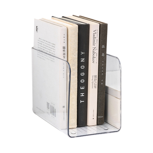 三年二班 亚克力书立架透明文件架U型书架立书架桌面书本书夹学生书桌小空间收纳盒办公室置物架高中生教室用