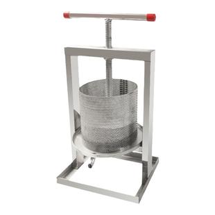 304不锈钢压蜜机家用挤水器榨汁机圆形压饼机手动小型酒糟压榨机