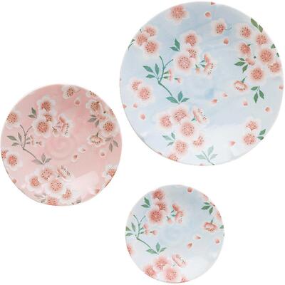 日本进口樱花陶瓷盘子碟有古窑