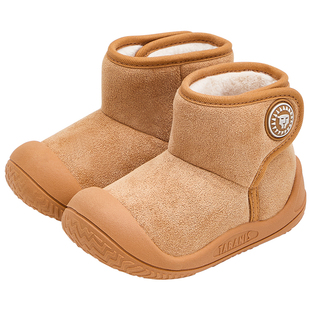 泰兰尼斯男宝宝雪地靴冬季新款加绒保暖童鞋儿童棉鞋防滑女童棉靴