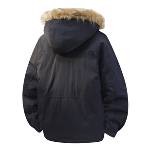 PLAY HEITY 官方羽绒服冬季新款美式复古连帽男女款休闲宽松外套