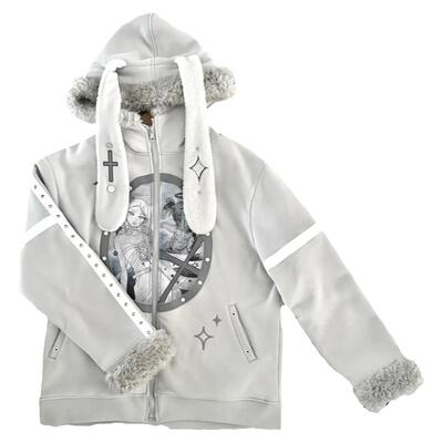 蜗牛骸重工连帽加绒兔耳外套原创