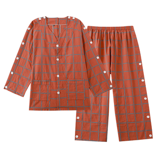 艾灸服纯棉前后开扣开衫理疗刮痧按摩采耳中医针灸美容院客人专用