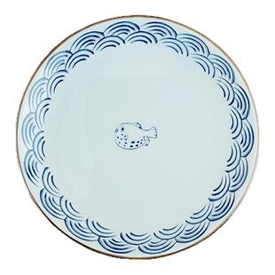 新中式餐具复古菜盘烧鸟烤肉碟子日料店餐盘陶瓷创意家用骨碟菜碟