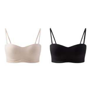 本周1/2跳不掉抹胸可拆肩带防滑隐形无痕收副乳透气内衣女文胸罩