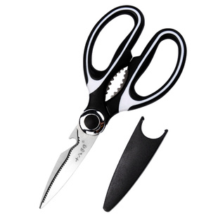 十八子作厨房剪刀家用多功能剪不锈钢强力鸡鱼骨剪辅食剪子大剪刀