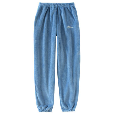 男女珊瑚绒暖暖裤睡裤男女保暖