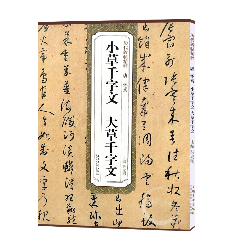 包邮！小草千字文 大草千字文 唐 怀素 历代碑帖精粹 草书书法毛笔字帖 附简体旁注 安徽美术出版社