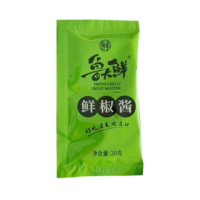 鲁大鲜味亲王鲜椒酱贡菜青椒酱小包装下饭拌面辣椒酱微辣6瓶礼盒
