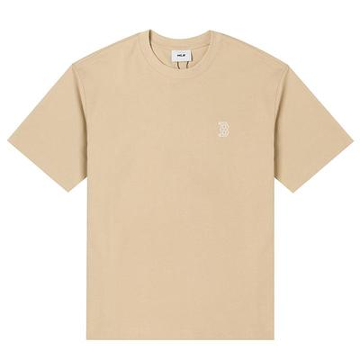 MLB情侣短袖男女装纯色简约T恤