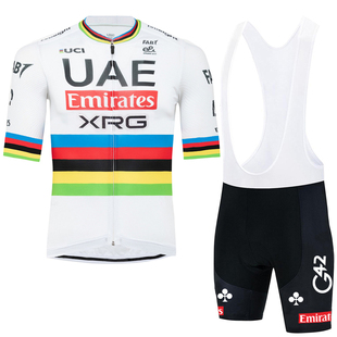 环法UAE阿联酋车队波加查同款竞技修身骑行服公路自行车短袖套装