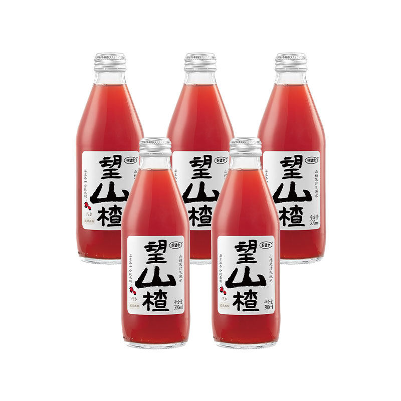 好望水望山楂汁气泡水饮料碳酸果汁汽水望杏福梅好5瓶