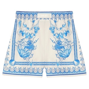 【季末优惠】VERSACE/范思哲 女士Underwater Barocco棉质短裤