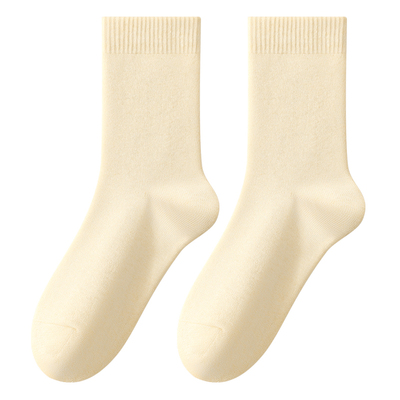 袜子女2025新款纯棉中筒加绒加厚