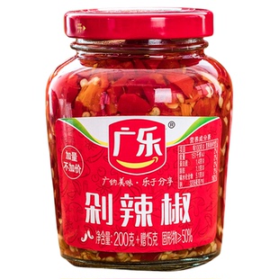 广乐蒜蓉剁椒酱4瓶 四川特产红剁辣椒鱼头调料农家自制手工辣椒酱