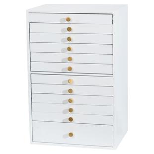 实木质首饰盒大容量收纳柜多层欧式珠宝箱耳钉桌面收纳盒高档精致