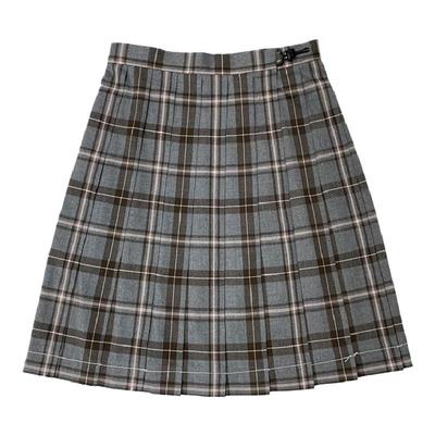 小夜奈良灰粉格学院风半身裙