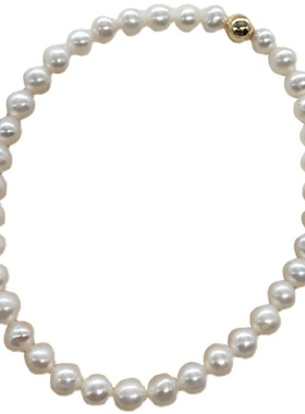 回馈款！14K包金闺蜜天然小珍珠手链女夏弹力轻奢复古ins小众设计