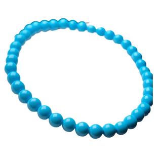 蓝绿松石圆珠小米手串天然4mm云盖高瓷手链单圈手饰佛珠散珠文玩