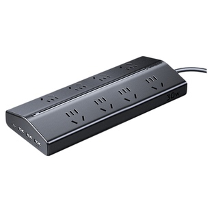 绿联T8梯形排插插座多孔位USB功能桌面充电站扩展快充接线板插排