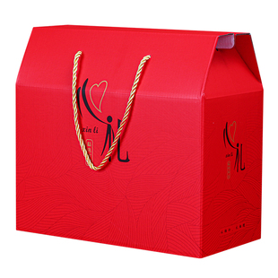 春节礼盒礼品盒定制LOGO干果红枣空盒海鲜特产水果年货包装盒空盒